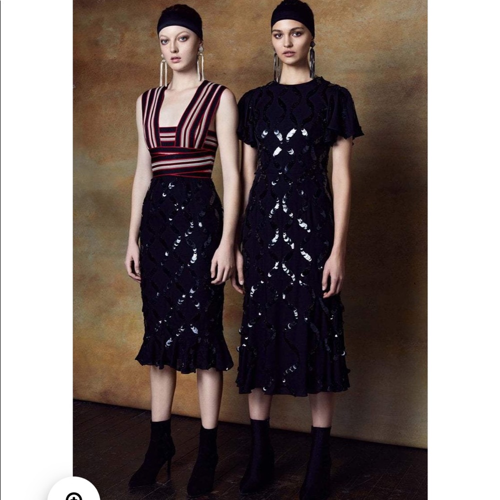 Sachin & Babi Black Midi Evening Cocktail Dress - Picture 3 of 8